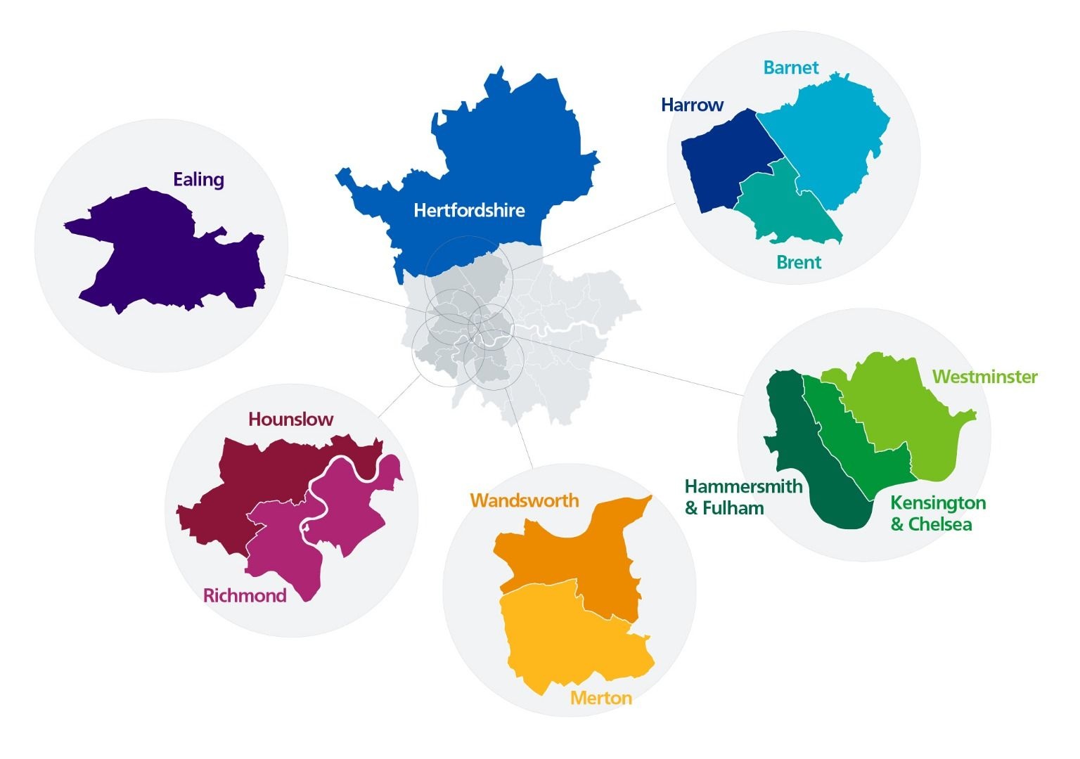 Map illustration of where we work